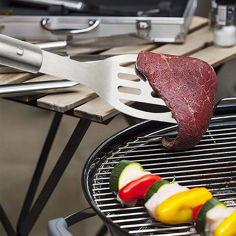 Heavy Duty BBQ Grilling Tools Set. Grilling Tools Set 4-Piece Stainless Steel Barbecue Accessories,Outdoor BBQ Cooking Utensils