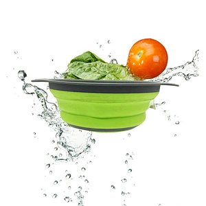 Food grade collapsible BPA free  fruit vegetables washing basket strainer/colander For Home and Kitchen accessories