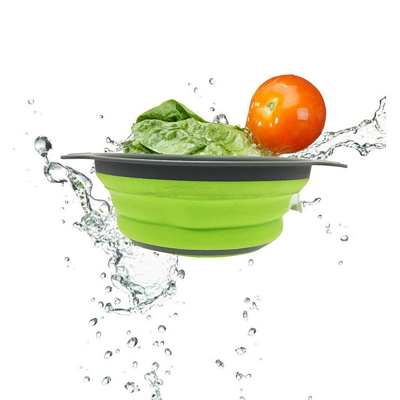 Food grade collapsible BPA free  fruit vegetables washing basket strainer/colander For Home and Kitchen accessories