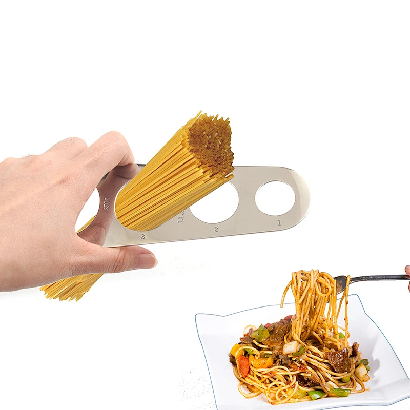 Multicolor 18-0 Stainless Steel Spaghetti Measuring Tool Pasta tools with 4 Serving Portion Pasta Gadgets