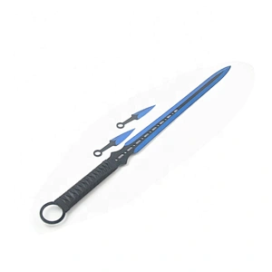 Colorful Titanium Coating 3 pcs  Stainless Steel Blade Knife  set with sheath