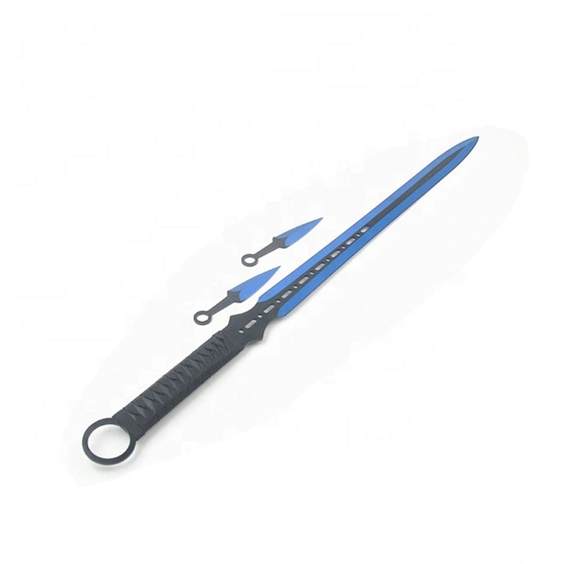 Colorful Titanium Coating 3 pcs  Stainless Steel Blade Knife  set with sheath