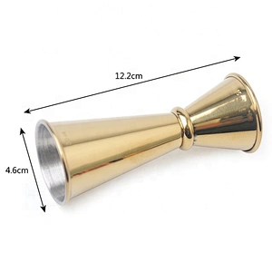 metal  measuring price  mini stainless steel slim double bell  custom bar jigger