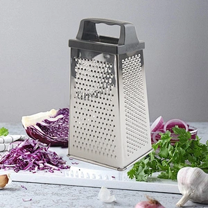 Professional stainless steel grater with 4 side