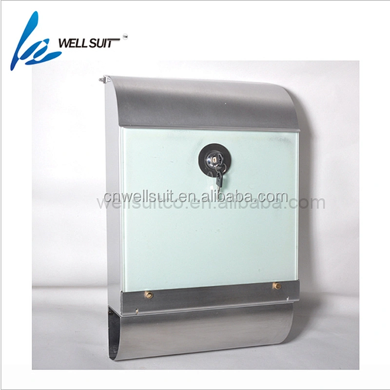 American Germany colorful powder coating mailbox with lock and water proof visible mailbox