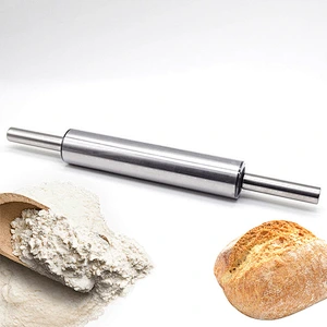 Wholesale Non-Stick Stainless Steel Metal Rolling Pin baking tools for Kitchen Gadget