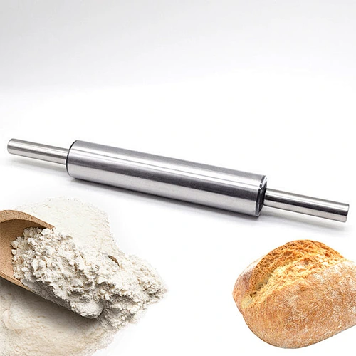 Wholesale Non-Stick Stainless Steel Metal Rolling Pin baking tools for Kitchen Gadget