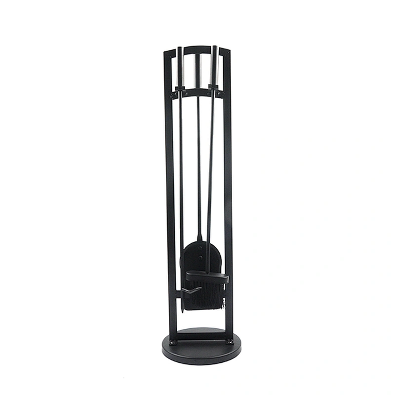 4 Piece Iron Indoor  Fireplace Tools Set With Holder