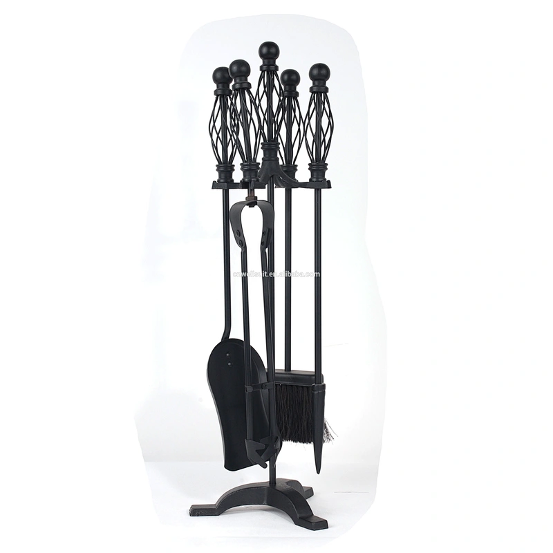 stainless steel handle and holder Fireplace Tools set fireplace accessory
