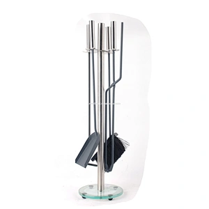 stainless steel handle and holder Fireplace Tools set fireplace accessory