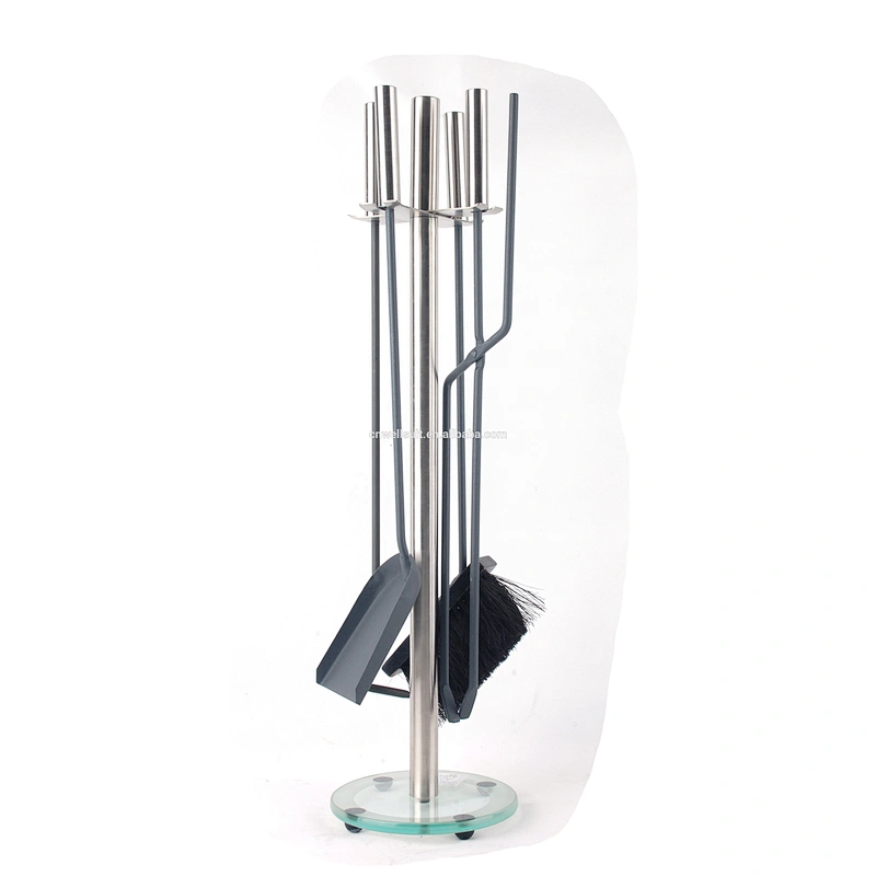 stainless steel handle and holder Fireplace Tools set fireplace accessory