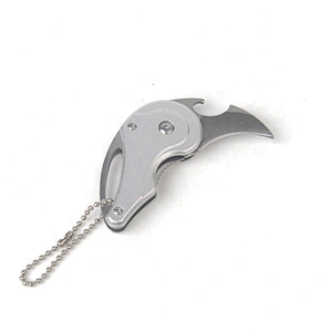 Mini multifunctional folding keychain gift knife
