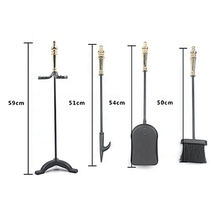 Fireside standing zinc alloy fireplace tools set for sale
