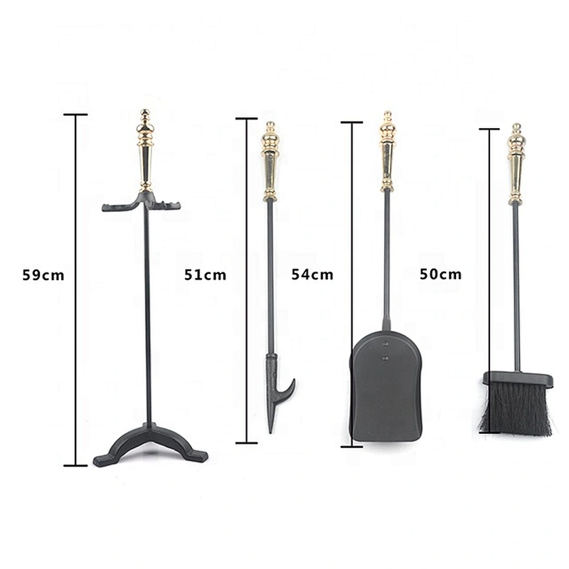 Fireside standing zinc alloy fireplace tools set for sale