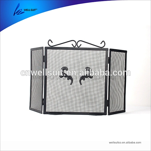 3-Panel Arch Screen with Double Bar for Fireplace tools fireplace accessory fireplace chain screen