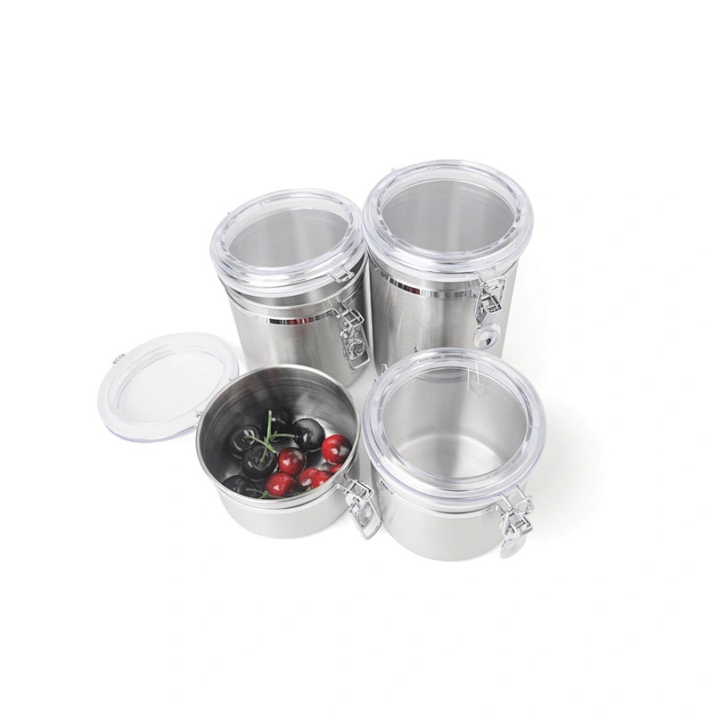 Customize airtight coffee canister stainless steel vacuum sealed reusable food storage coffee canister