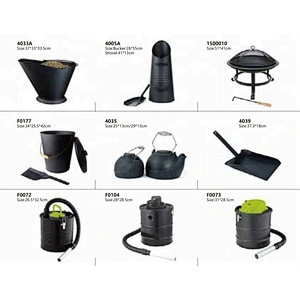 Pleasant Hearth Steel coal hod with shovel and brush