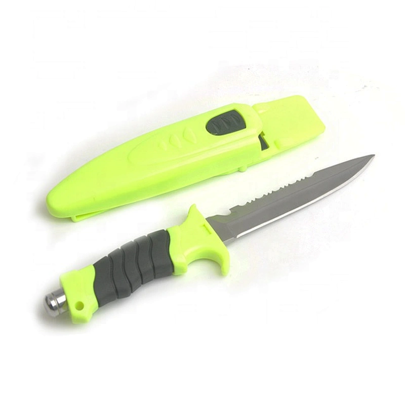 Fixed blade diving knife with ABS+TPR handle