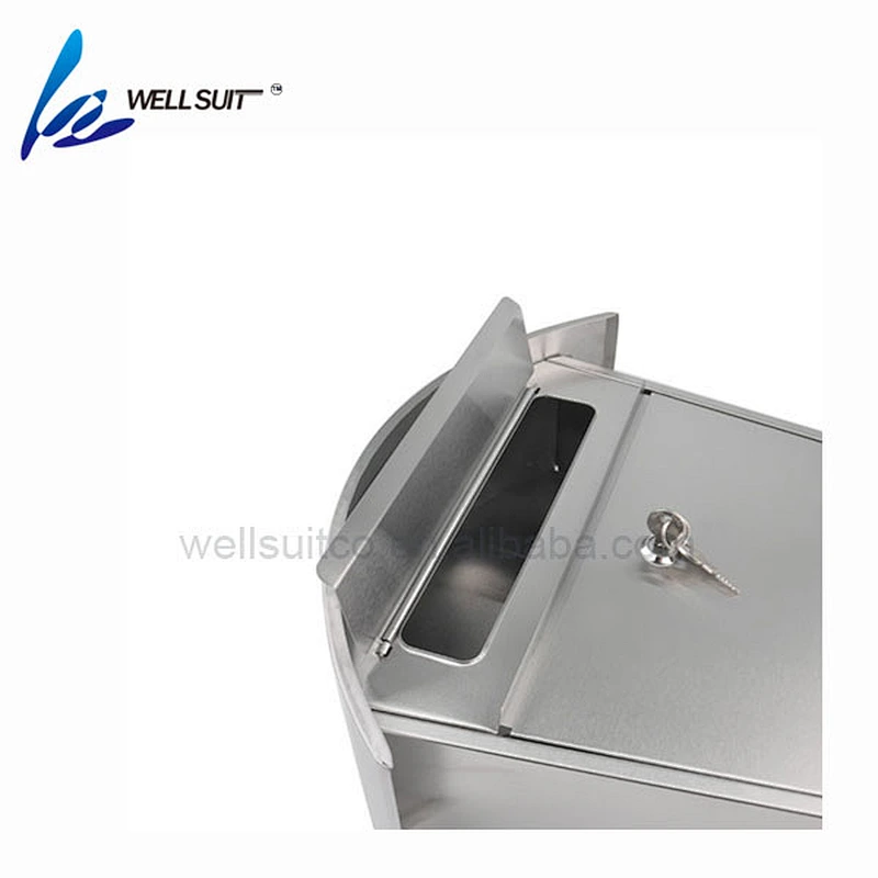Residential Outdoor Rural Roadside stainless steel Mail Box Key Lockable Office Letter box