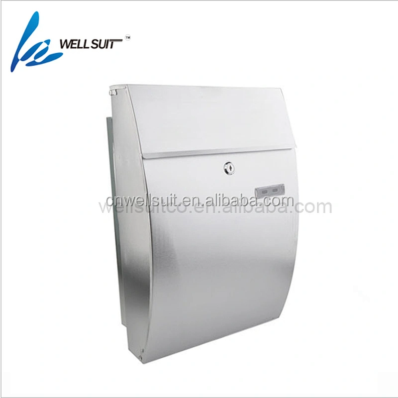 waterproof Semi Curve lockable mailboxes stainless steel modern uban style