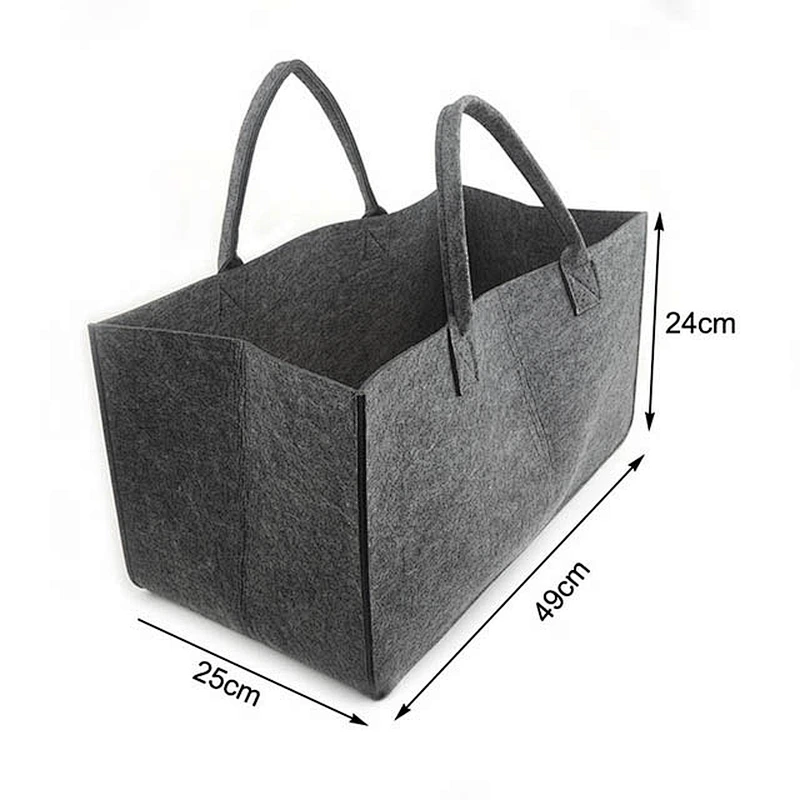 Firewood bag  outdoor fireplace tool wood  basket felt fire basket