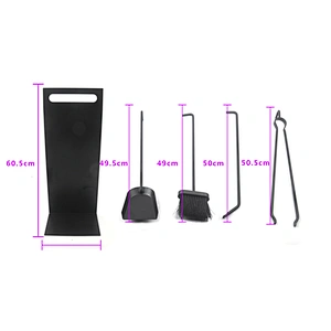 Garden Iron Fire Sets Fireplace Tool 5pcs Set with Base