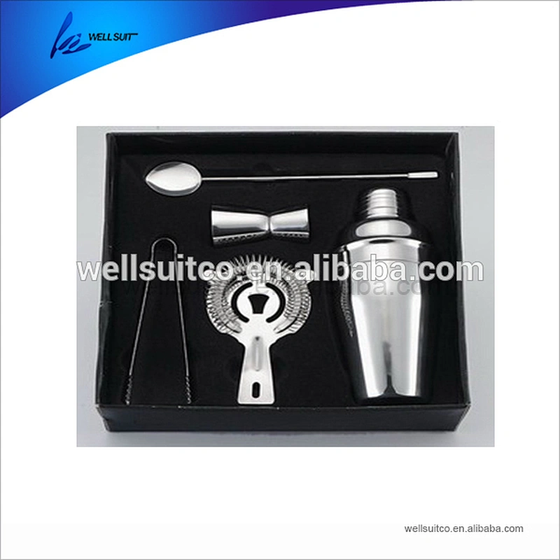 New cocktail shaker set with strainer jigger muddle gift box