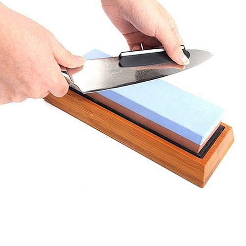 1000/6000 Grit China whetstone with bamboo base sharpening stone for knife kitchen tools