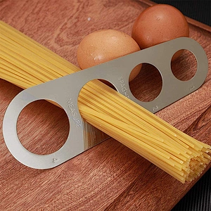 Multicolor 18-0 Stainless Steel Spaghetti Measuring Tool Pasta tools with 4 Serving Portion Pasta Gadgets