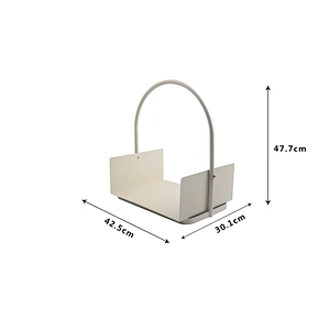 Metal Outdoor Firewood Log Rack with Kindling Holder