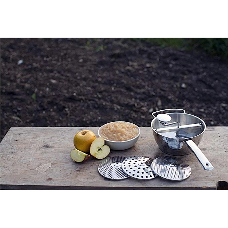 kitchen accessories kitchen gadgets manual stainless steel vegetable food mill with 3pcs blades