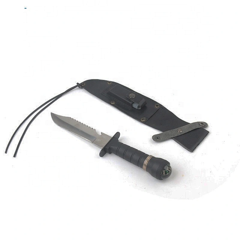 Multifunctional camping hunting outdoor knife with compass