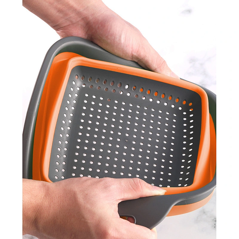 Foldable food grade BPA free fruit vegetables washing basket strainer/colander For Home and Kitchen utensils