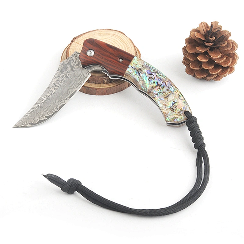 Folding Damascus Pocket Knife