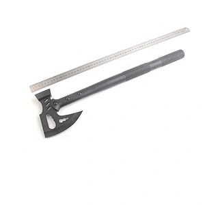 Multi-Purpose Stainless Steel Black Coating Hatchet Axe with Fire Starter and Knife for Outdoor