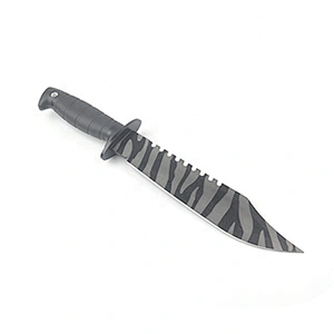 Zebra Pattern Printing Stainless Steel Outdoor Survival Hunting Knife