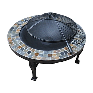 Patio heater outdoor used Square wood burning carbon steel fire pit for Garden BBQ