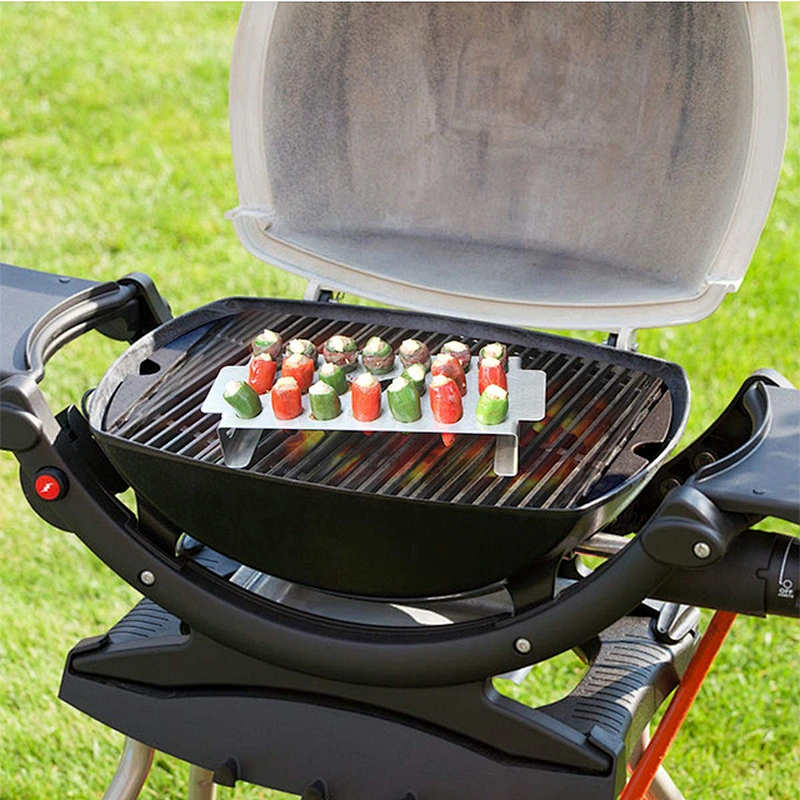 Stainless Steel Chicken Leg Wing  Stand Grill Rack with Drip Tray for Smoker Grill Oven