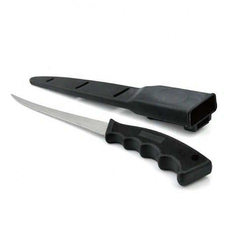 Soft Handle Stainless Steel Blade Outdoor Camping Filet Knife With PP Sheath