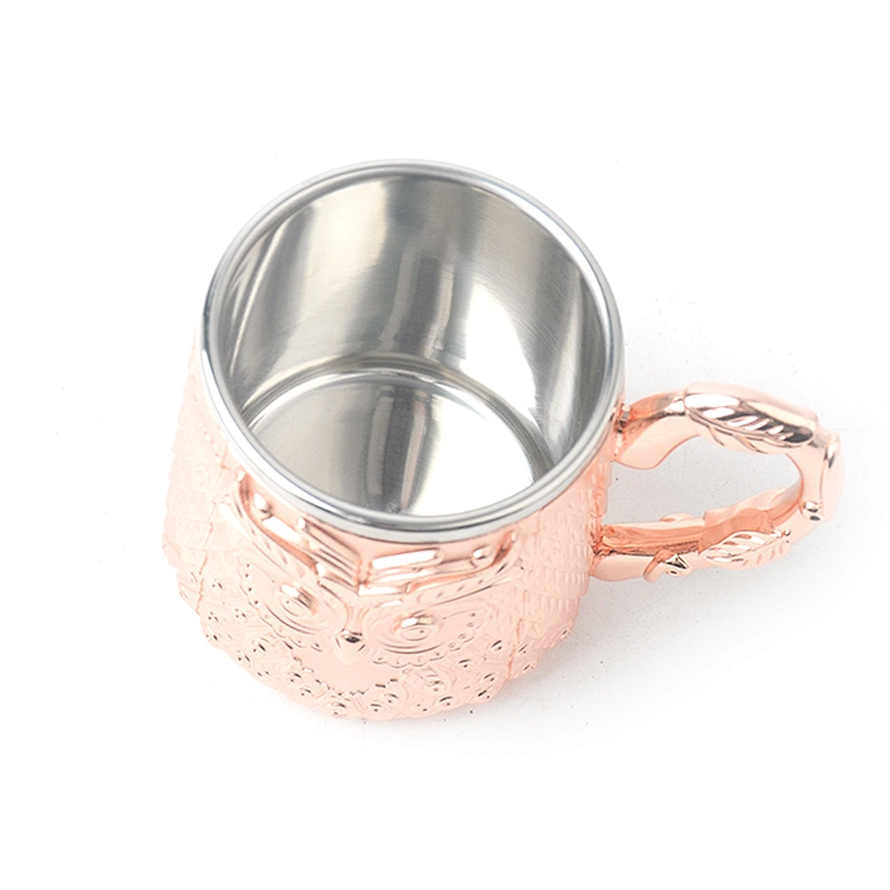 Stainless steel owl pattern bar tool tea cup wine glass