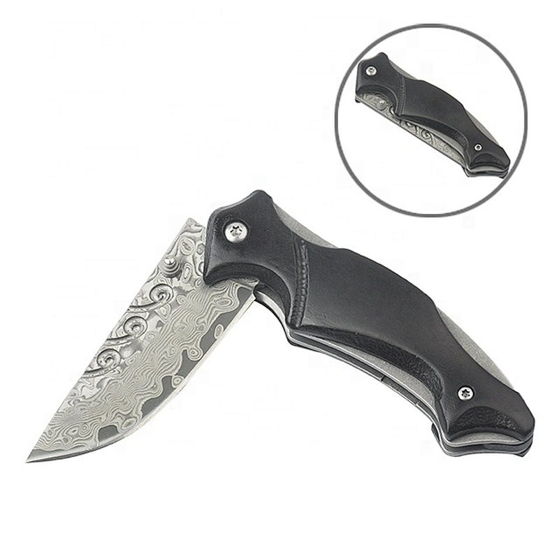 New professional hunting knife folding damascus knife