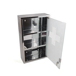 Home use bathroom wall mounted medicine storage box cross medicine cabinet for pharmacy