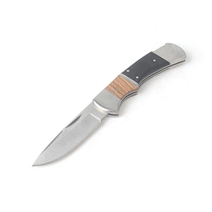 Professional best selling custom logo stainless steel wood handle pocket knife
