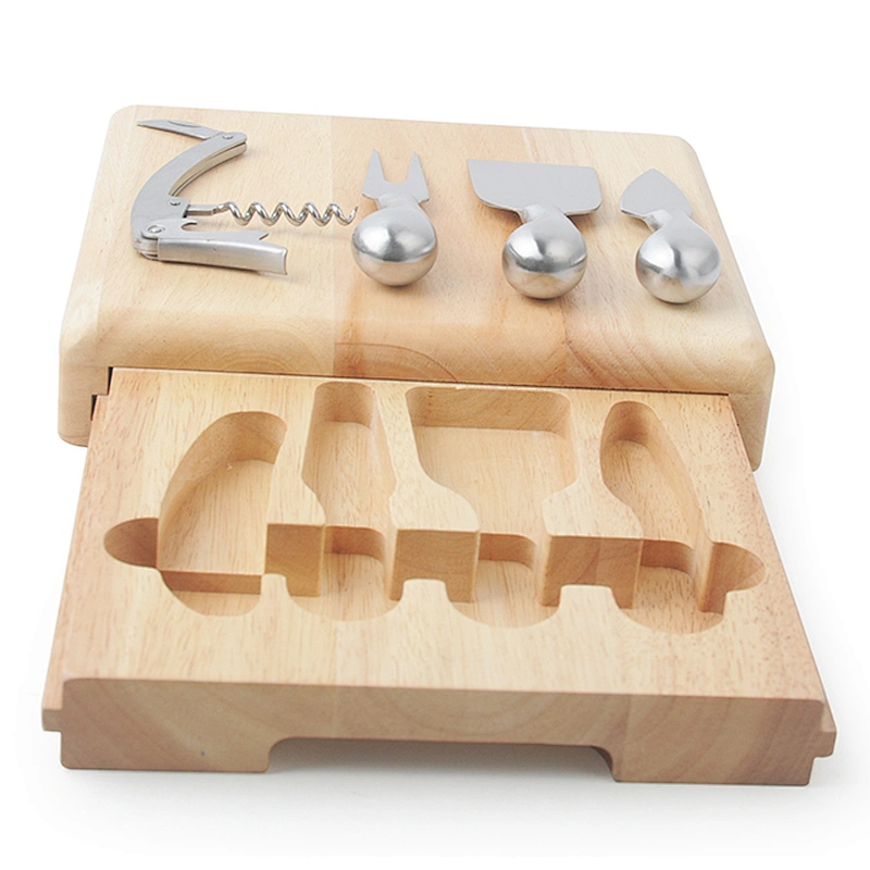 Wooden Cheese set cutting board  Cheese Knife 4pcs Set