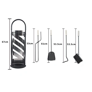 Outdoor garden Wrought  black  Iron fireplace accessories Set