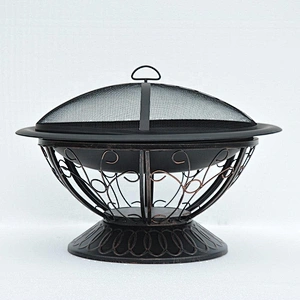 Modern garden cast iron outdoor used Square wood burning carbon steel fire pit for Garden BBQ