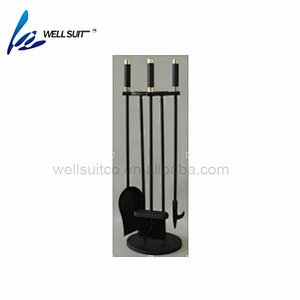 3 pieces high quality black powder coating Fireplace Tools set fireplace accessory