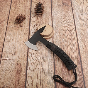 New design hot selling stainless steel outdoor survival hatchet with nylon string handle