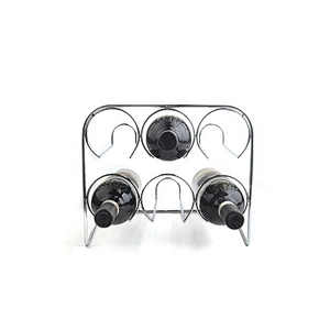 Manufacture producing chrome plated 6 wine bottle rack  metal wine holder for home