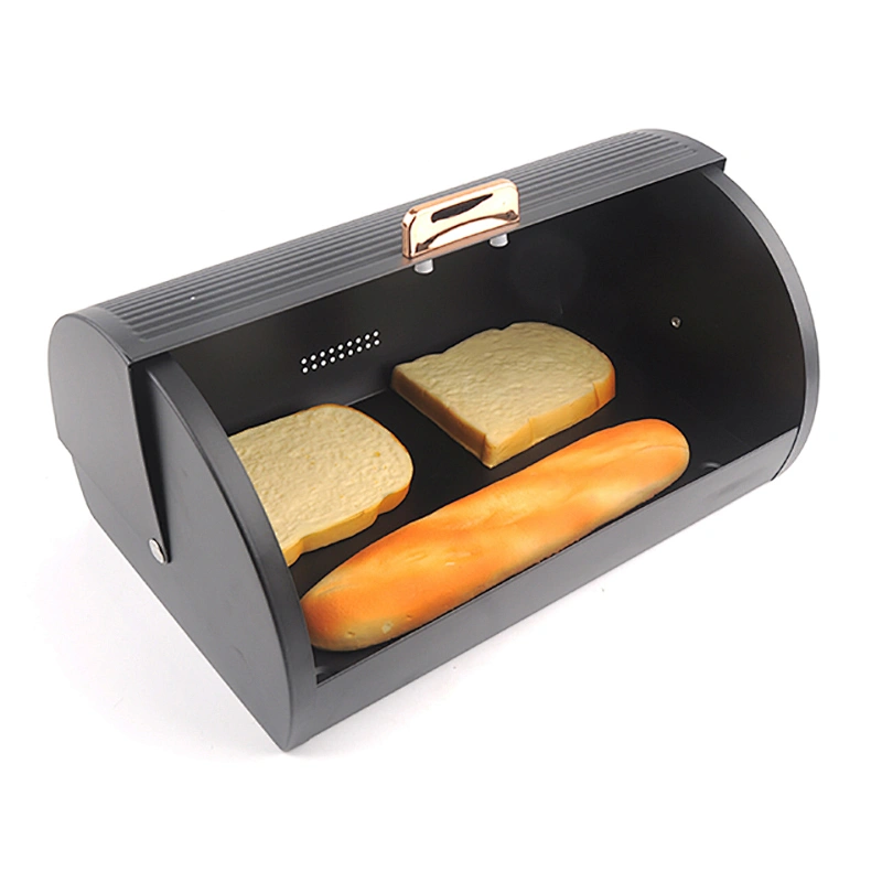 Bread Bin Box Keeper Food Storage Bin Case Home Kitchen Gifts with Roll Top Lid Food Storage Containers
